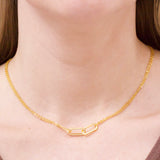 Pave Paperclip Necklace