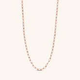Tiny Paperclip Chain Necklace