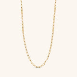 Tiny Paperclip Chain Necklace